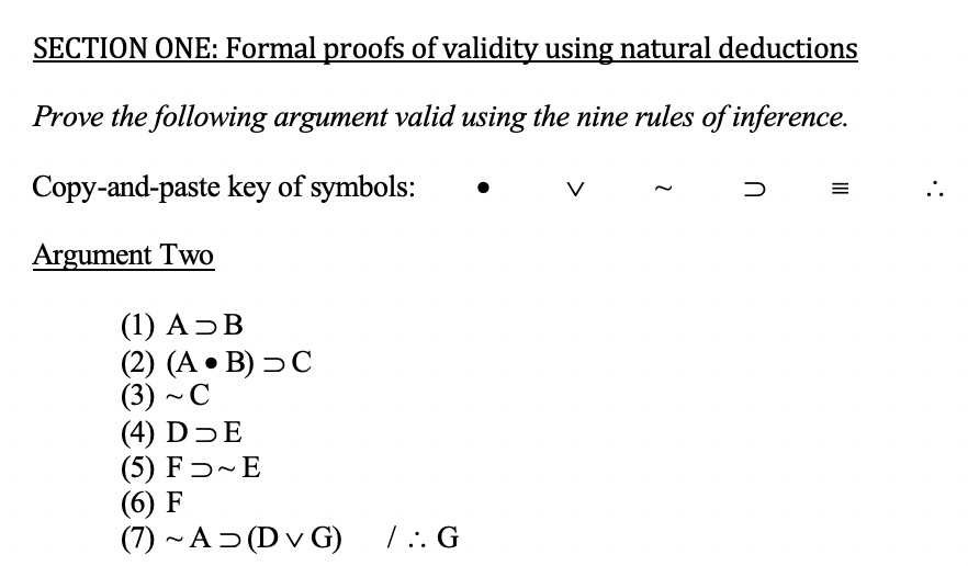 Solved Philosophy Symbolic Logic Prove The Following Arg Chegg Com