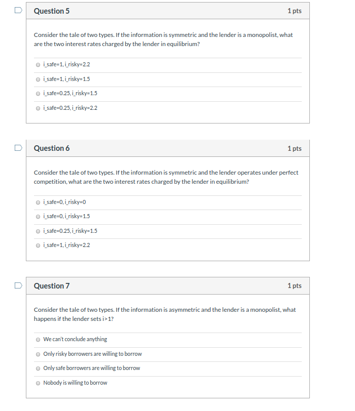 Solved Question 5 1 pts Consider the tale of two types. If | Chegg.com