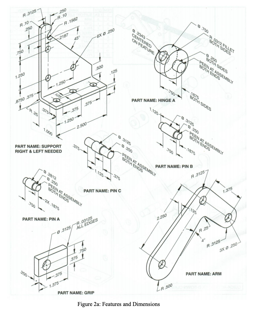 Problem Create solid model for each component the