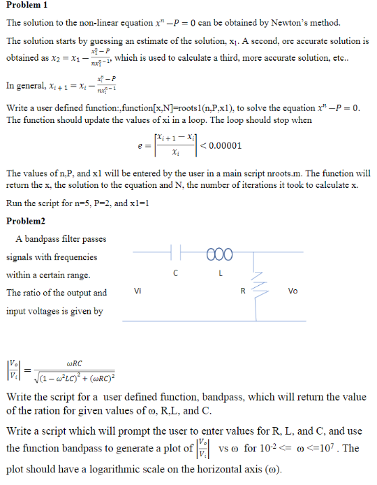 Solved Matlab Code Run The Script For R 500w C 400x10 6 Chegg Com