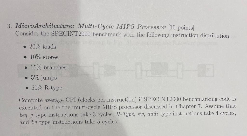 Solved 3. MicroArchitecture: Multi-Cycle MIPS Processor [10 | Chegg.com