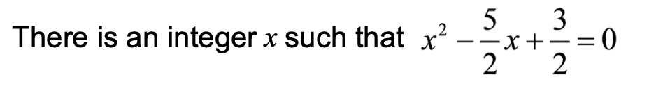 Solved There is an integer x such that x2−25x+23=0 | Chegg.com