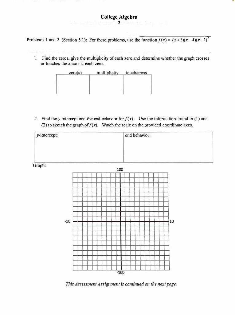 college algebra homework 2 2