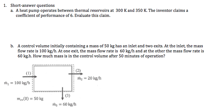 Solved 1. Short-answer Questions A. A Heat Pump Operates | Chegg.com