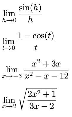 Solved Evaluate the following limits. Write a 1-2 sentence | Chegg.com