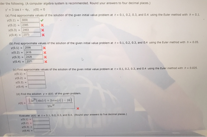 Solved der the following. (A computer algebra system is | Chegg.com