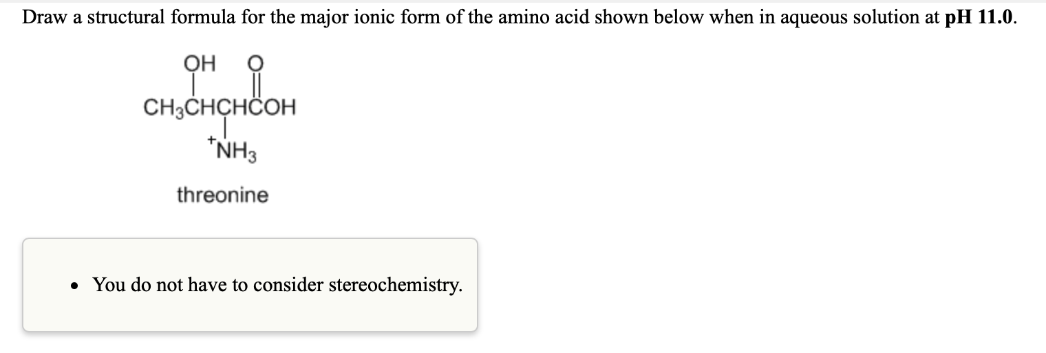 which formula represents an amino acid