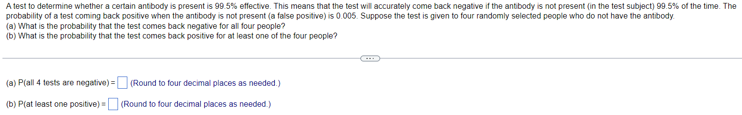 Solved (a) What is the probability that the test comes back | Chegg.com