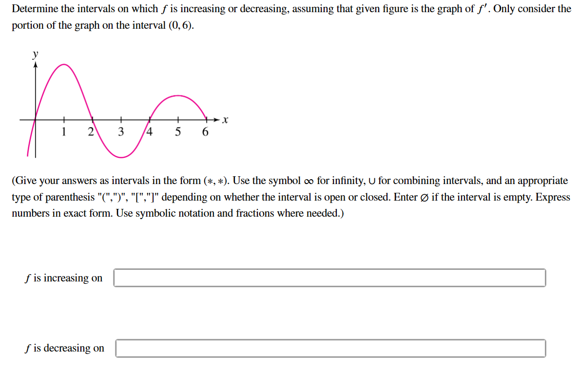 Solved Determine the intervals on which f is increasing or | Chegg.com