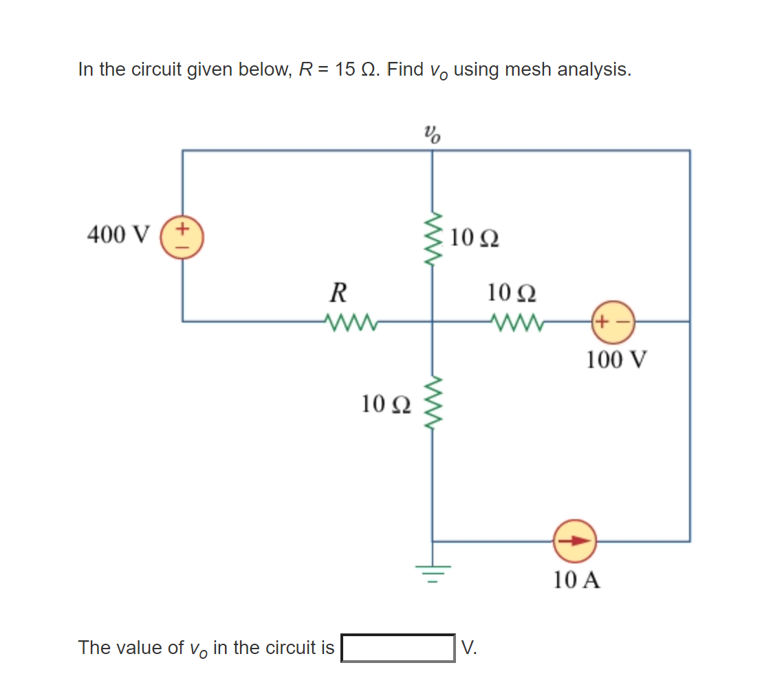 Solved In the circuit given below, R = 2 Ω. Find the current | Chegg.com