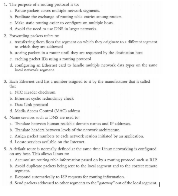Solved 1. The purpose of a routing protocol is to: a. Route | Chegg.com