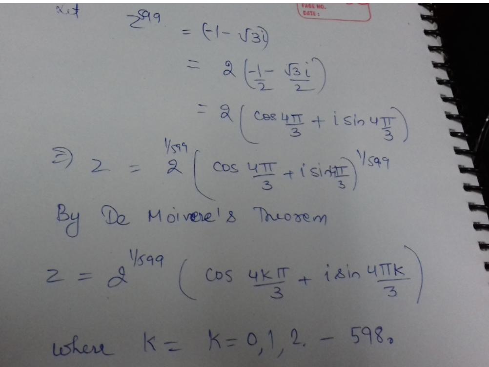 Solved In this solution how was 4pi/3 chosen as the angle of