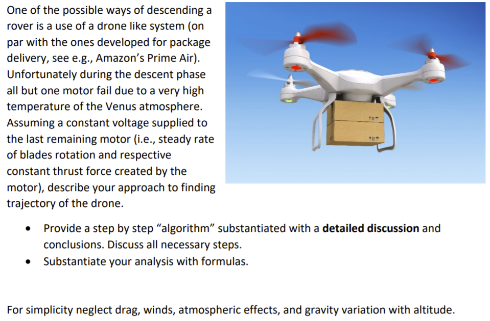 One of the possible ways of descending a rover is a | Chegg.com