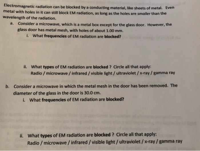 Solved radiation can be blocked by a
