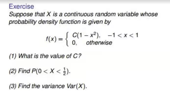 Solved Exercise Suppose that X is a continuous random | Chegg.com