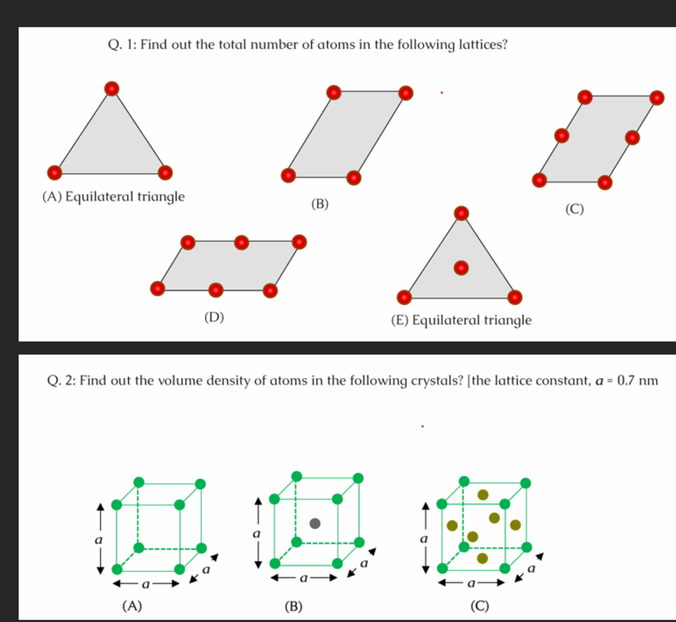 Solved Q. 1: Find out the total number of atoms in the | Chegg.com