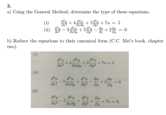 Solved 3 a) Using the General Method, determine the type of | Chegg.com