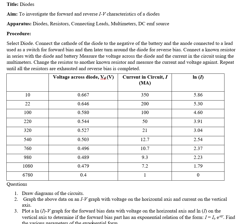 identify one reverse mode application of diodes