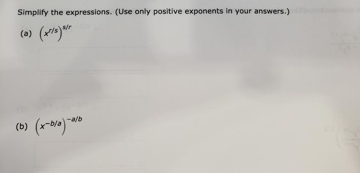 Solved Simplify the expressions. (Use only positive | Chegg.com