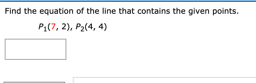 Solved Find the equation of the line that contains the given | Chegg.com