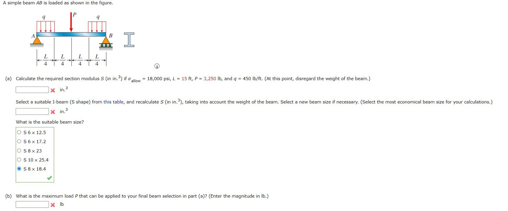 Solved A Simple Beam AB Is Loaded As Shown In The Figure. 9 | Chegg.com