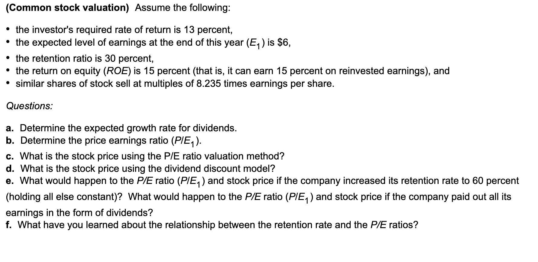 solved-common-stock-valuation-assume-the-following-the-chegg