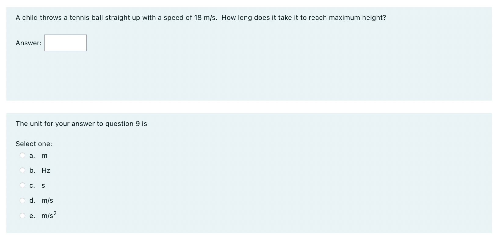 Solved A child throws a tennis ball straight up with a speed