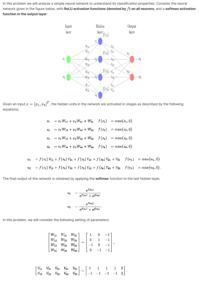 Solved In this problem we will analyze a simple neural | Chegg.com