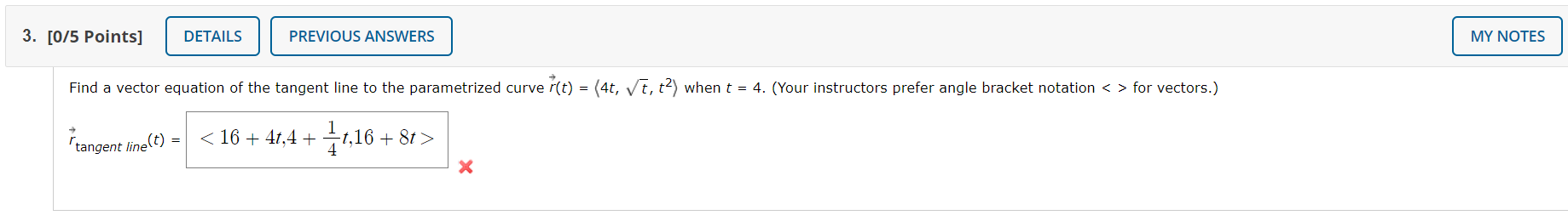 Solved Find a vector equation of the tangent line to the | Chegg.com
