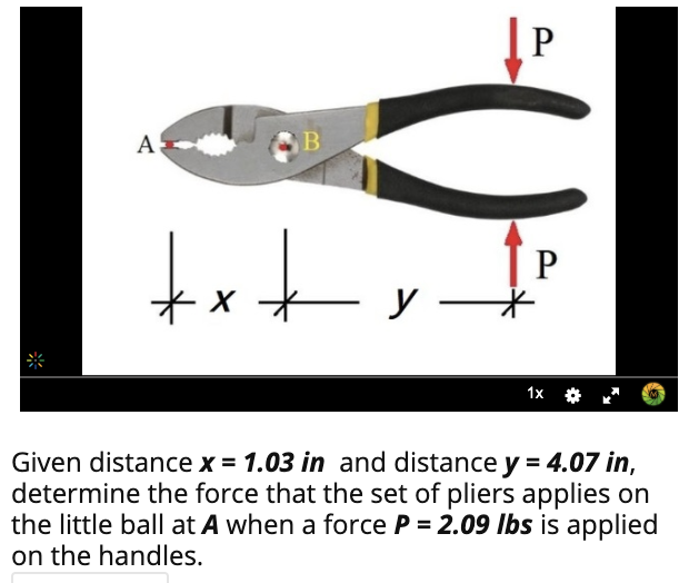 Solved P A B. Txt P P. у — 1x Given Distance X = 1.03 In And | Chegg.com