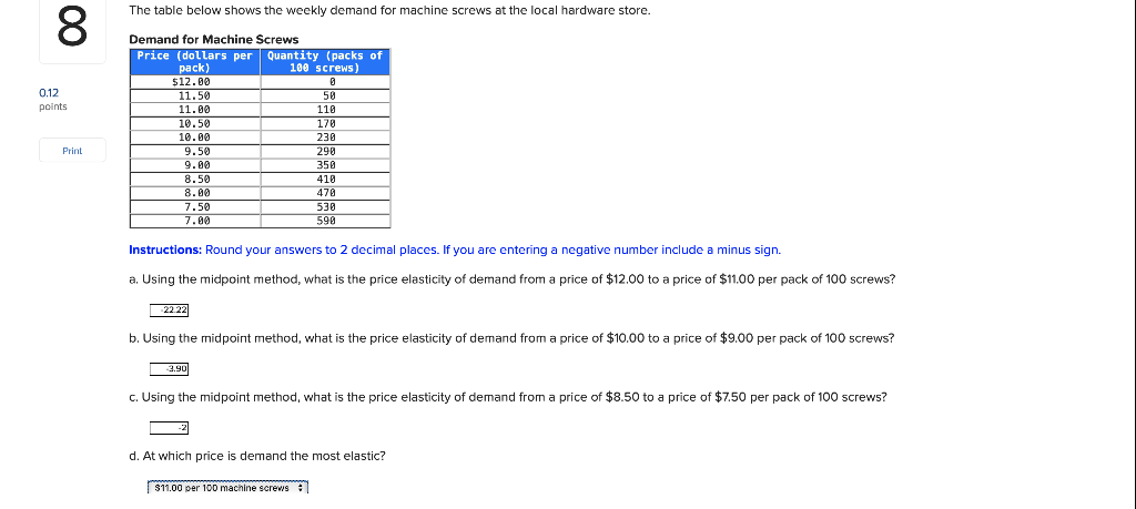 Solved The table below shows the weekly demand for machine | Chegg.com