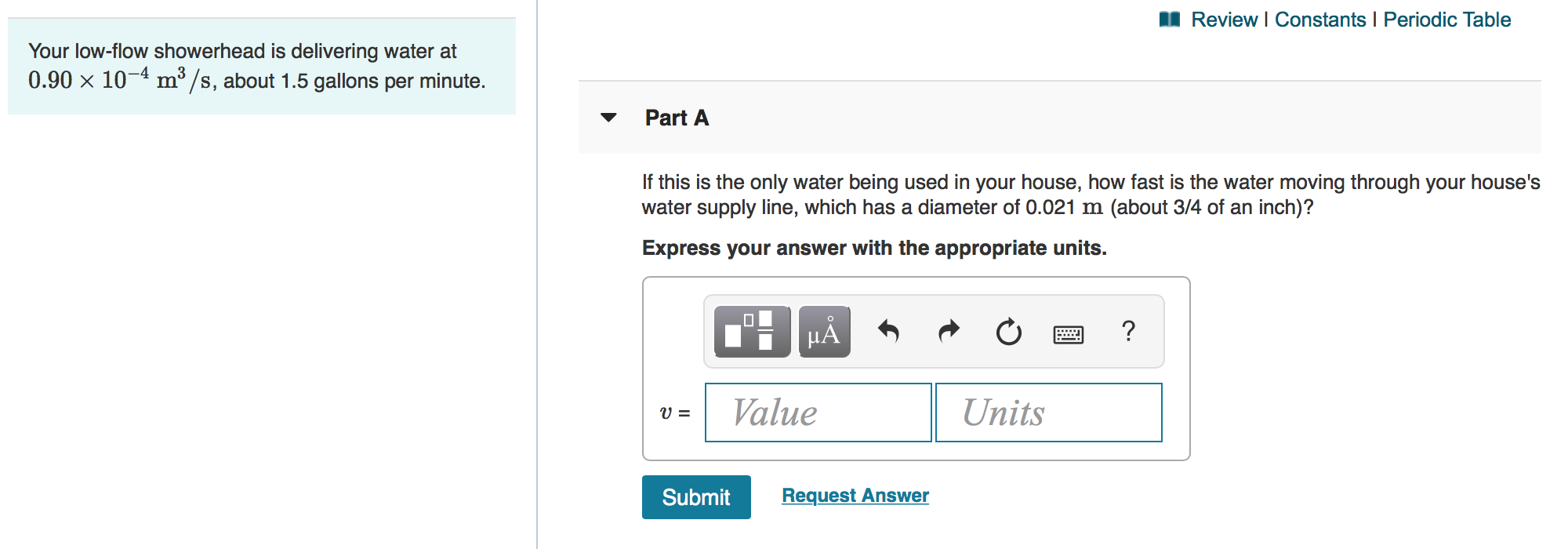 Solved A Review, Constants, Periodic Table Your low-flow