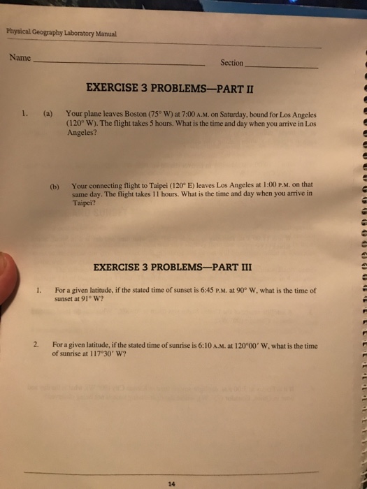 Solved Physical Geography Laboratory Manual Name Section Chegg Com   Image