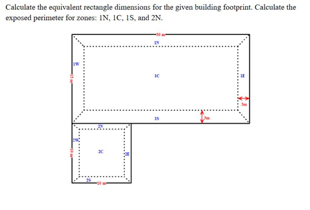 Solved Calculate the equivalent rectangle dimensions for the | Chegg.com