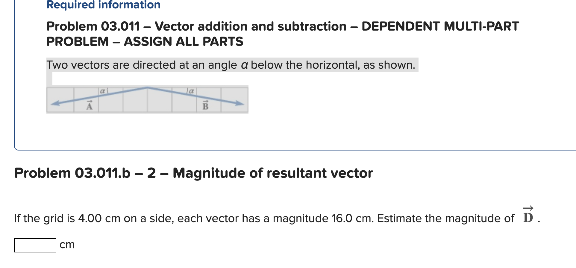 Solved Problem 03.011 - Vector Addition And Subtraction - | Chegg.com