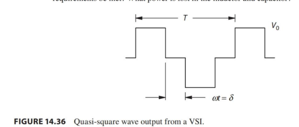 Vo 0 FIGURE 14.36 Quasi-square wave output from a | Chegg.com