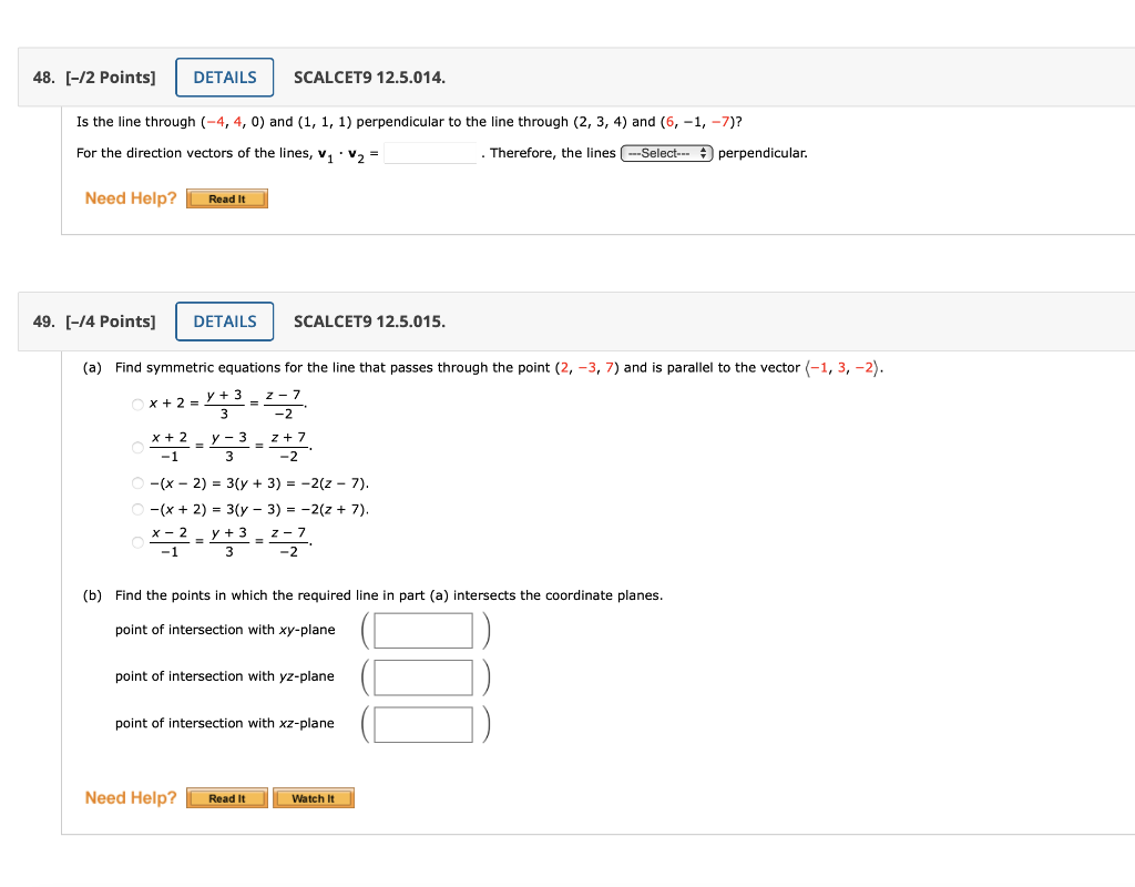 Solved 50. [-/1 Points] DETAILS SCALCET9 12.5.017. Find A | Chegg.com