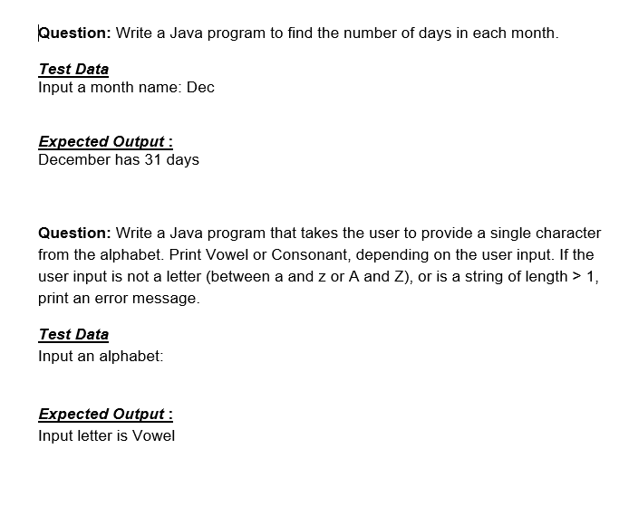 Solved Question: Write a Java program to find the number of | Chegg.com