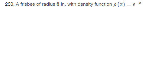 Solved For The Following Exercises, Find The Mass Of The | Chegg.com