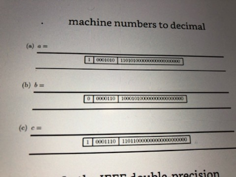 Solved machine numbers to decimal 10 0001010 | Chegg.com