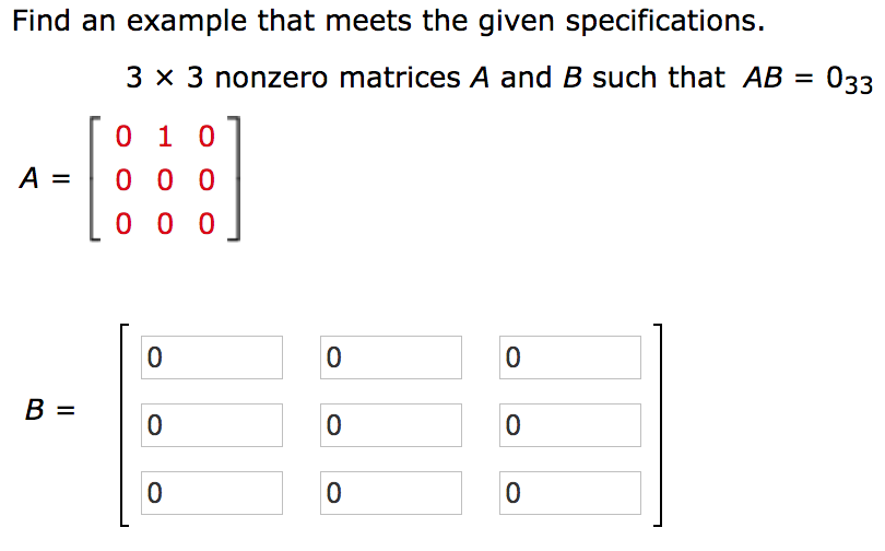 Solved Find an example that meets the given specifications. | Chegg.com