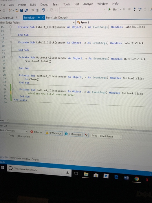 Solved Using Visual Basic, answer the following Chapter 3 | Chegg.com