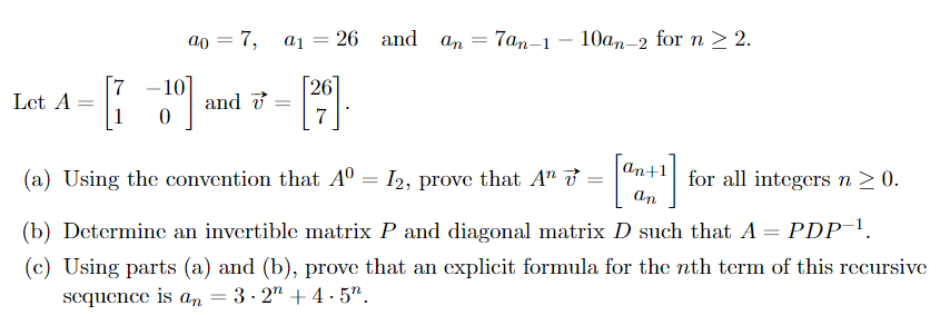 Solved A recursive sequence is defined below. Use it to | Chegg.com