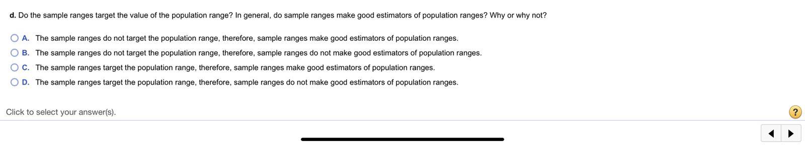 Solved D Do The Sample Ranges Target The Value Of The Chegg