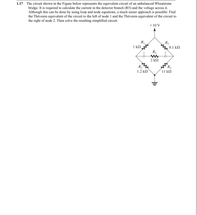 Solved 1.17 The Circuit Shown In The Figure Below Represents | Chegg.com