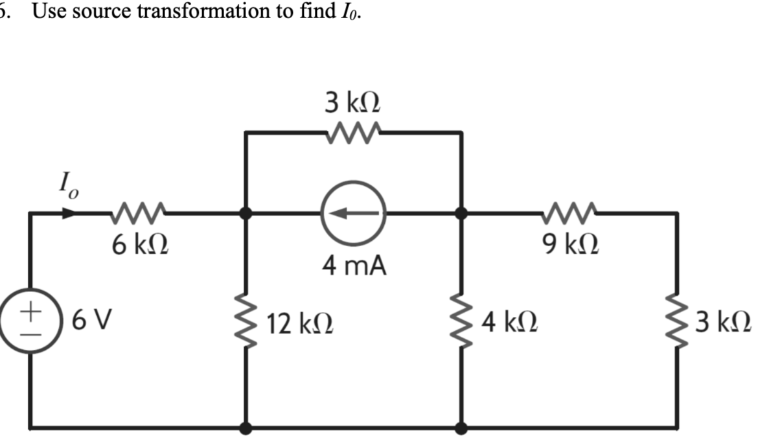 Solved Use source transformation to find I0. | Chegg.com