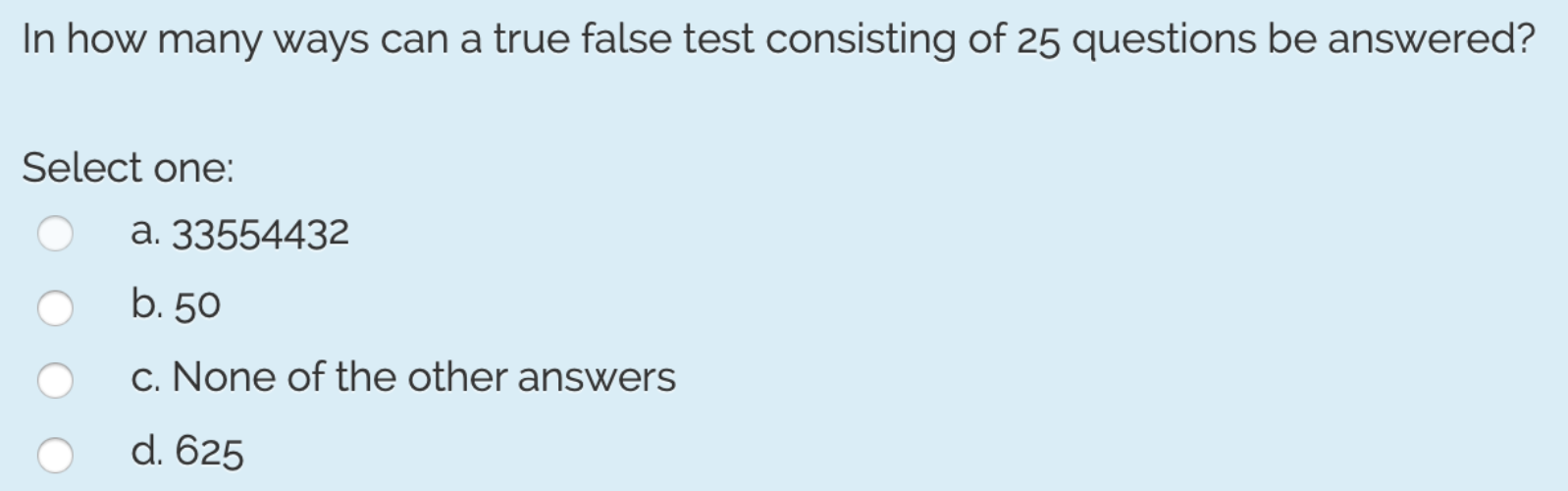 Solved In how many ways can a true false test consisting of | Chegg.com