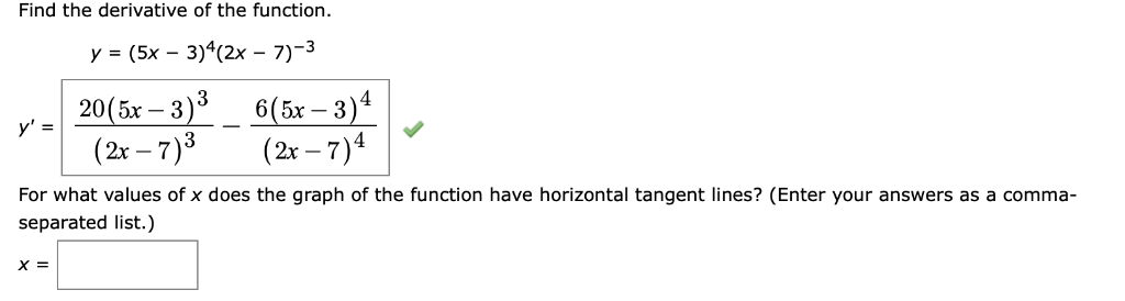 solved-find-the-derivative-of-the-function-y-5x-3-4-2x-chegg