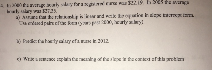 Solved In 2005 The Average 4 In 2000 The Average Hourly Chegg