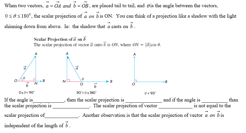 Solved When Two Vectors, A=OA And B=OB, Are Placed Tail To | Chegg.com